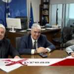 Συνάντηση Προέδρου Επιμελητηρίου Εύβοιας Γιάννη Γεροντίτη με την Διοικήτρια Δ.ΥΠ.Α. Γιαννούλα Χορμόβα παρουσία του Βουλευτή Σίμου Κεδίκογλου