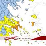 Χάρτης  πρόβλεψης  πολύ υψηλού κινδύνου πυρκαγιάς  – Λήψη μέτρων